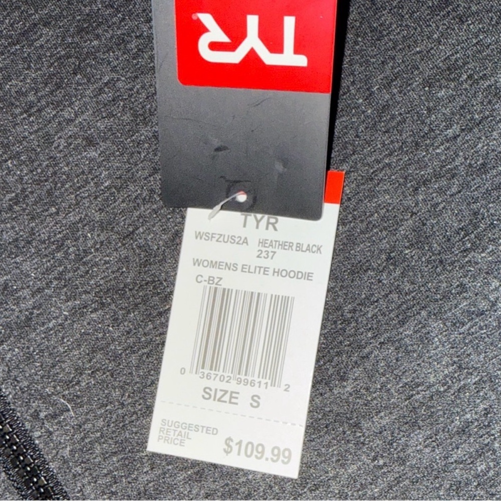 ⭐️TYR Charcoal Full-Zip Hoodie - Picture 7 of 7